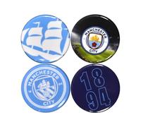 FOCO Manchester City Four Pack Stadium Button Badges, Official Merchandise, 1894 Theme