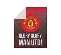 FOCO Premier League Football Manchester United Fan Sherpa Plush Throw Blanket