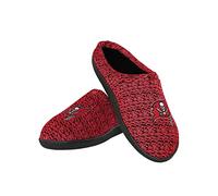 FOCO Men's Logo Tampa Bay Buccaneers NFL Poly Knit Cup Sole Slippers-M, Team Color, 9-10