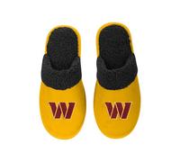 FOCO - Mens NFL Big Logo Team Color Suede Sherpa Scuff Slippers, Washington Commanders, L