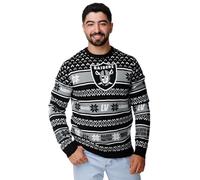 FOCO Men's NFL Big Logo Ugly Sweater, Team Color, L