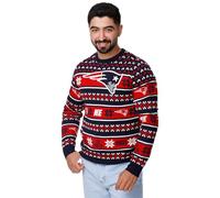 FOCO Men's NFL Big Logo Ugly Sweater, Team Color, M