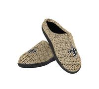 FOCO Men's NFL Logo Green Bay Packers Poly Knit Cup Sole Slipper, Team Color, 13-14
