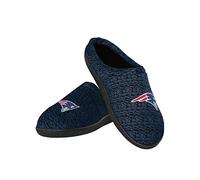 FOCO Men's NFL Logo New England Patriots Poly Knit Cup Sole Slipper, Team Color, 9-10