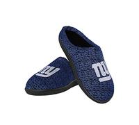 FOCO Men's NFL Logo New York Giants Poly Knit Cup Sole Slippers, Team Color, 9-10