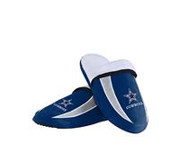 FOCO Men's NFL Slide Dallas Cowboys Logo Sherpa Slippers, Team Color, 9-10