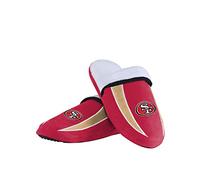 FOCO Men's NFL Slide San Francisco 49ers Logo Sherpa Slippers, Team Color, 9-10