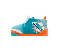 FOCO Men's Plush Soft Comfy Oversized Sneaker Slippers, Miami Dolphins, 11-12
