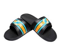 FOCO Miami Dolphins NFL Men's Stripe Legacy Sport Slide, X-Large