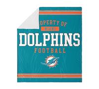 FOCO Miami Dolphins Sherpa Fleece Blanket - 60 X 70
