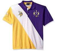 FOCO Minnesota Vikings Cotton Rugby Polo Diagonal Stripe Double Extra Large