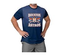 FOCO MLB Men's Official Home Plate Established Premier Performance Gradient T-Shirt, Houston Astros - Navy, XL