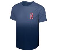 FOCO MLB Men's Official Primary Logo Premier Performance Gradient T-Shirt, Boston Red Sox - Navy, Large