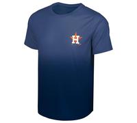 FOCO MLB Men's Official Primary Logo Premier Performance Gradient T-Shirt, Houston Astros - Navy, Large