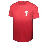 FOCO MLB Men's Official Primary Logo Premier Performance Gradient T-Shirt, Philadelphia Phillies - Red, Large