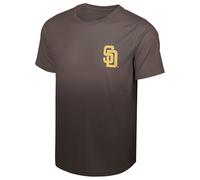 FOCO MLB Men's Official Primary Logo Premier Performance Gradient T-Shirt, San Diego Padres - Brown, S