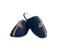 FOCO MLB Men's Officially Licensed Embroidered Primary Logo Game Day Team Color Baseball Sherpa Slides Slippers, Houston Astros, 11-12