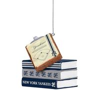 FOCO MLB New York Yankees Team Playbook Clipboard and Books Ornament - Officially Licensed Holiday Decoration