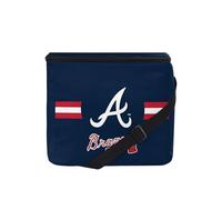 FOCO MLB Officially Licensed Primary Logo Team Stripe 6 or 12 Pack Soft Insulated Game Day Baseball Lunch Tote Cooler - Atlanta Braves - 6 Pack