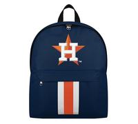 FOCO MLB Officially Licensed Team Color Primary Logo Solid Stripe Baseball School Bag Travel Backpack, Houston Astros, One Size, Daypack Backpacks
