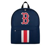 FOCO MLB Officially Licensed Team Color Primary Logo Solid Stripe Baseball School Bag Travel Backpack, Boston Red Sox, One Size, Daypack Backpacks