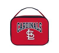 FOCO MLB Unisex-Adult Officially Licensed Wordmark Team Color Big Logo Baseball Zip Closure 7L Lunch Bag - St. Louis Cardinals