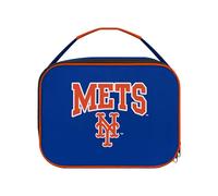 FOCO MLB Unisex-Adult Officially Licensed Wordmark Team Color Big Logo Baseball Zip Closure 7L Lunch Bag - New York Mets