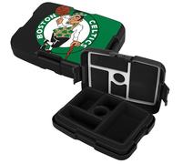 FOCO NBA Unisex-Adult Officially Licensed 2-Tone Big Logo Team Color Basketball Leak Proof 5 Compartment Bento Lunch Box - Boston Celtics