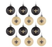 FOCO New Orleans Saints 12-Pack Christmas Balls NFL Ornament