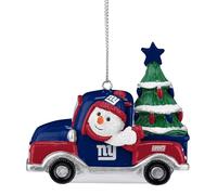 FOCO New York Giants NFL Snowman in a Truck Ornament