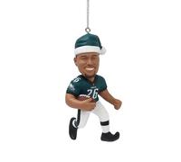 FOCO - NFL 4" Elf Player Resin Xmas Christmas Tree Team Ornament (Saquon Barkley - Philadelphia Eagles)