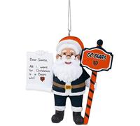 FOCO NFL Chicago Bears Santa with Scroll Christmas Ornament, Holiday Tree Decoration