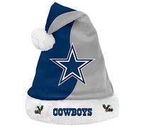 FOCO NFL Dallas Cowboys 2017 Basic Plush Holiday Christmas Santa Hat