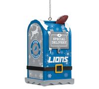 FOCO NFL Detroit Lions Letters to Santa Mailbox Ornament, Holiday Tree Decoration