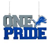 FOCO NFL Detroit Lions One Pride Holiday Wood Ornament