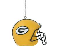 FOCO NFL Green Bay Packers Resin Football Helmet Hanging Christmas Tree Ornament with Raised Logo