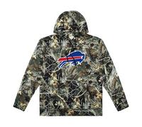 FOCO NFL Men's Official Sideline Hunter Camo Primary Logo Performance Pullover Hoodie Sweatshirt, Buffalo Bills - Hunter Camo, S