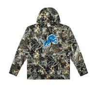 FOCO NFL Men's Official Sideline Hunter Camo Primary Logo Performance Pullover Hoodie Sweatshirt, Detroit Lions - Hunter Camo, XXL