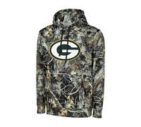 FOCO NFL Men's Official Sideline Hunter Camo Primary Logo Performance Pullover Hoodie Sweatshirt, Green Bay Packers - Hunter, S