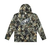 FOCO NFL Men's Official Sideline Hunter Camo Primary Logo Performance Pullover Hoodie Sweatshirt, Philadelphia Eagles - Hunter Camo, XXL