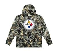 FOCO NFL Men's Official Sideline Hunter Camo Primary Logo Performance Pullover Hoodie Sweatshirt, Pittsburgh Steelers - Hunter Camo, XL