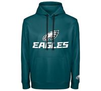 FOCO NFL Men's Official Sideline Primary Logo Performance Pullover Hoodie Sweatshirt, Philadelphia Eagles - Green, S