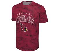 FOCO NFL Men's Officially Licensed Big Logo Wordmark Camo Performance Game Day Team Color Crewneck T-Shirt, Arizona Cardinals - Red, M