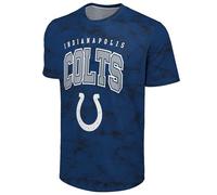 FOCO NFL Men's Officially Licensed Big Logo Wordmark Camo Performance Game Day Team Color Crewneck T-Shirt, Indianapolis Colts - Blue, L