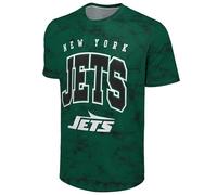 FOCO NFL Men's Officially Licensed Big Logo Wordmark Camo Performance Game Day Team Color Crewneck T-Shirt, New York Jets - Green, XL