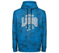 FOCO NFL Men's Officially Licensed Big Logo Wordmark Camo Performance Game Day Team Color Pullover Sweatshirt Hoodie, Detroit Lions - Blue, X-Large