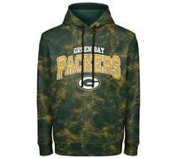 FOCO NFL Men's Officially Licensed Big Logo Wordmark Camo Performance Game Day Team Color Pullover Sweatshirt Hoodie, Green Bay Packers - Green, XX-L