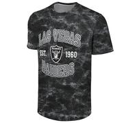 FOCO NFL Men's Officially Licensed Established Wordmark Camo Performance Throwback Team Color Crewneck T-Shirt, Las Vegas Raiders - Black, M