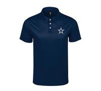 FOCO NFL Men's Officially Licensed Football Team Color Primary Logo Performance Short Sleeve Polyester Polo Shirt, Dallas Cowboys, Medium