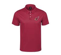 FOCO NFL Men's Officially Licensed Football Team Color Primary Logo Performance Short Sleeve Polyester Polo Shirt, Arizona Cardinals, Large